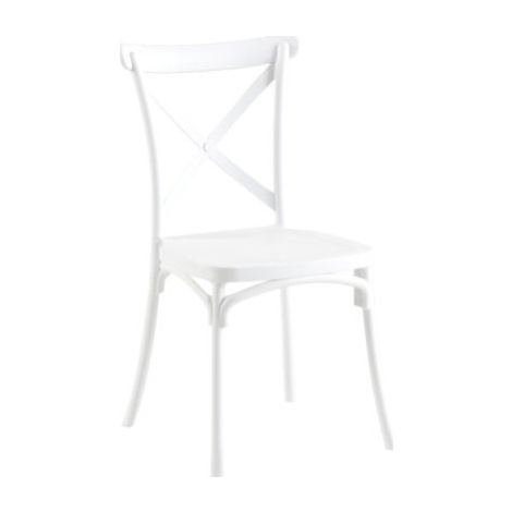 Bílá stohovatelná židle Zenith FOR LIVING