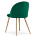 Set čtyř jídelních židlí BELLO sametové zelené (4ks)
