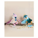 Doudou et Compagnie Paris dárková sada hudební plyšová hračka ptáček růžový 23 cm