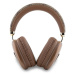 Guess PU Leather 4G Triangle Logo Bluetooth Stereo Headphone, hnědá