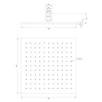 OMNIRES SLIMLINE dešťová sprcha, 30 x 30 cm chrom /CR/ WG230CR