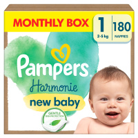 PAMPERS Harmonie Baby vel.1 - Měsíční balení 180 ks