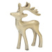 Dekoria Dekorace Reindeer 11x3x14cm gold, 11 x 3 x 14 cm