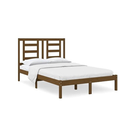 Rám postele medově hnědý masivní borovice 120 × 200 cm, 3104346 SHUMEE