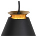 Moderní závěsná lampa 3-světlo černá se zlatem - Mia