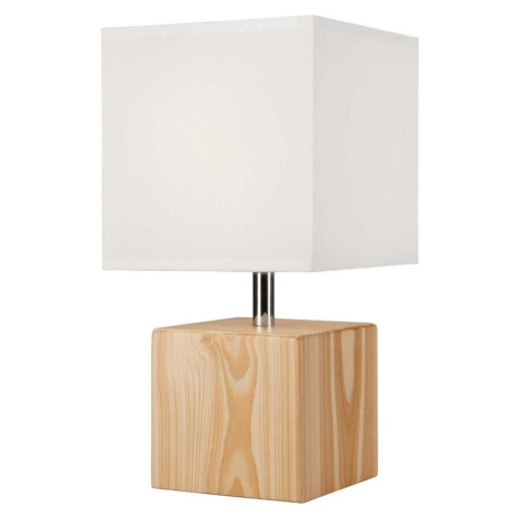 Světle hnědá stolní lampa s textilním stínidlem, výška 29,5 cm Natura – LAMKUR
