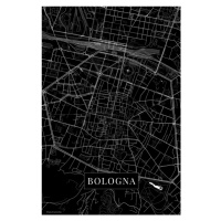 Mapa Bologna black, 26.7x40 cm