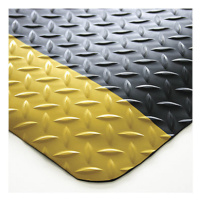 COBA Protiúnavová rohož DECKPLATE, pevné rozměry, černá / žlutá, 3000 x 900 mm