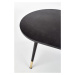 Konferenční stolek EMBOSA – MDF, kov, černá