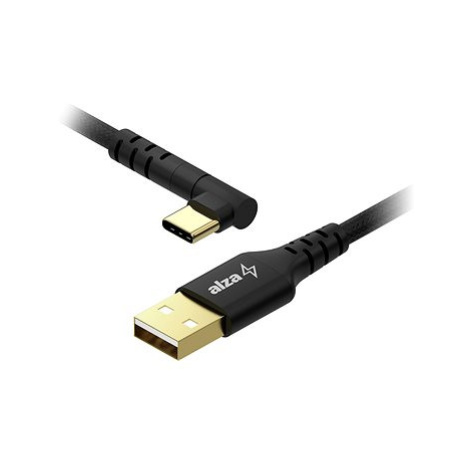 AlzaPower 90AluCore USB-A to USB-C 2.0, 1m - černý