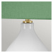 Elstead Textilní stolní lampa Isla starožitná mosaz/zelená