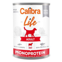 Calibra Dog Life  konzerva adult Beef With Carrots 400g