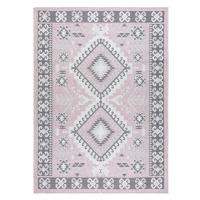 Dywany Łuszczów Kusový koberec Sion Sisal Aztec 3007 pink/ecru – na ven i na doma - 180x270 cm