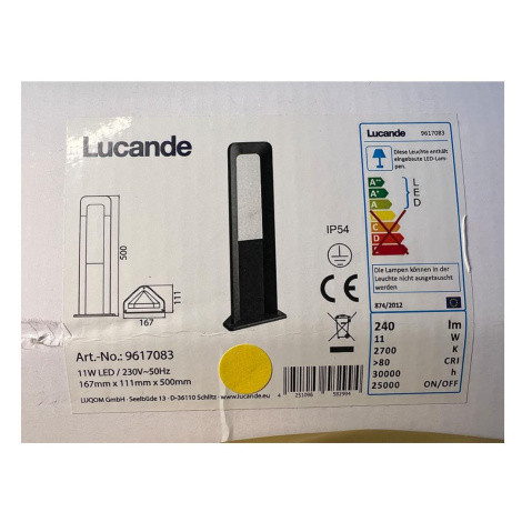 Lucande Lucande - LED Venkovní lampa SECUNDA LED/11W/230V IP54