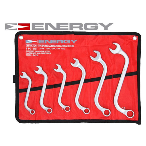 ENERGY Sada zahnutých klíčů (ve tvaru S) 6 ks 10-19 NE01012SK6