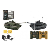 Tank RC 2ks 36cm+dobíjecí tanková sada se zvukem se světlem Tank RC 2ks 36cm