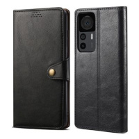 Lenuo Leather flipové pouzdro pro Xiaomi 12T/12T Pro, černá