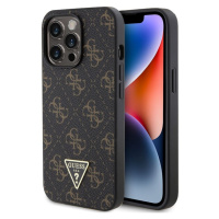 Guess PU Leather 4G Triangle Metal Logo kryt iPhone 13 Pro černý