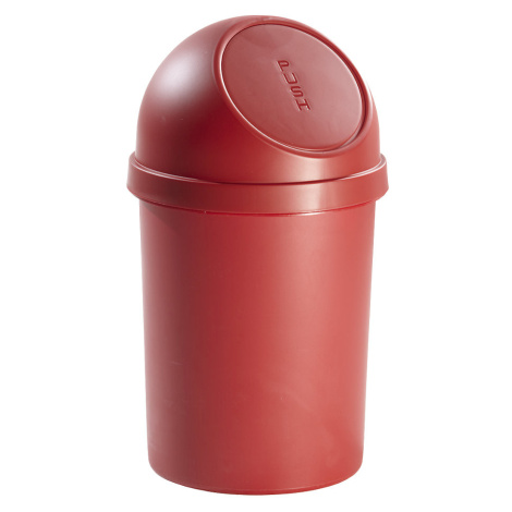 helit Samozavírací nádoba na odpadky z plastu, objem 45 l, bal.j. 2, v x Ø 700 x 400 mm, červená