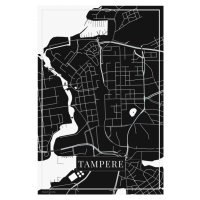 Mapa Tampere black, (26.7 x 40 cm)