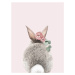 Ilustrace Flower crown bunny tail pink, Sisi & Seb, 30 × 40 cm