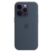 Apple silikonový kryt s MagSafe na iPhone 14 Pro Max bouřkově modrý