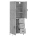 vidaXL Skříň highboard betonově šedá 69,5x34x180 cm kompozitní dřevo