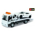 Bburago 1:43 STR FIRE Flatbed Tow Truck, w/Jaguar F-Type R Dynamic (V6)