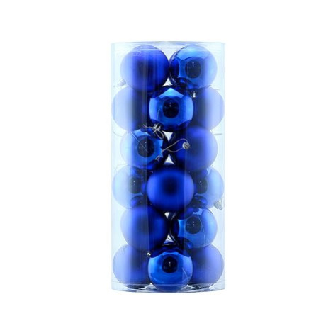 DECOLED Plastové koule, prům. 8 cm, modré, 12× lesklá, 12× matná