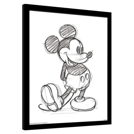 Obraz na zeď - Myšák Mickey (Mickey Mouse) - Sketched Single Pyramid
