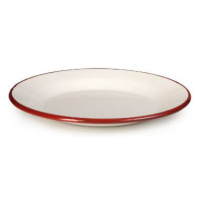 Smaltovaný talířek bílo červený  22cm - Ibili