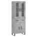 vidaXL Skříň highboard betonově šedá 69,5x34x180 cm kompozitní dřevo