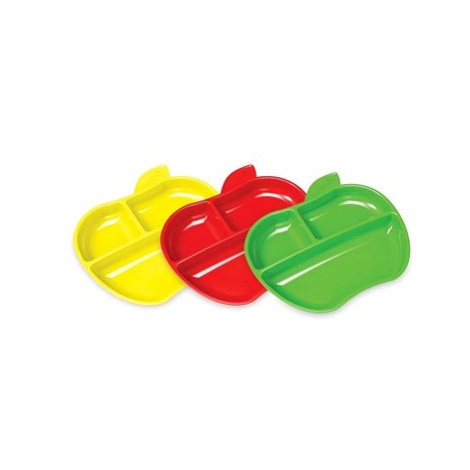 Munchkin Set barevných dělených talířů ve tvaru jablka 3 ks