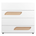 KONSIMO Komoda AVERO 4 zásuvky bílá 110 x 103 x 42 cm