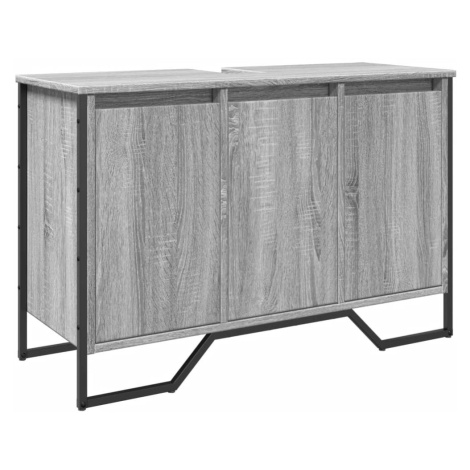 vidaXL Koupelnová skříňka pod umyvadlo šedá sonoma 91x35x60cm kompozit