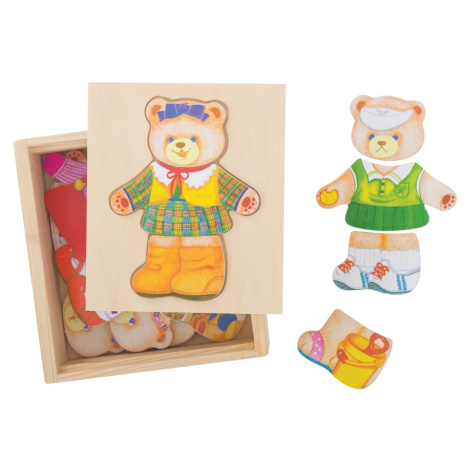 Bigjigs Toys Oblékací puzzle MRS BEAR vícebarevné