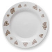 Bílý kameninový polévkový talíř Brandani Batticuore