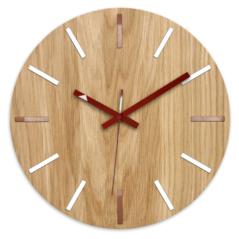 ModernClock Nástěnné hodiny Wood Solo hnědé