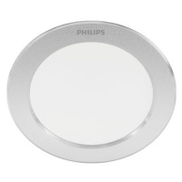 Philips DIAMOND podhledové LED svítidlo 3,5 W, 300 lm, 2700 K, 9,5 cm, kulaté, IP20, stříbrné