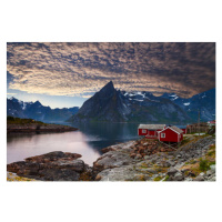 Fotografie Reine rorbu at sunset, Lofotens, Anton Petrus, 40 × 26.7 cm