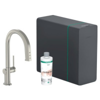 Dřezová baterie Hansgrohe Aqittura bez výpusti nerez 76836800