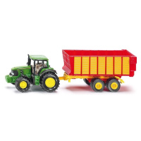 Siku 1650 john deere 7530 s přívěsem na siláž 1:87