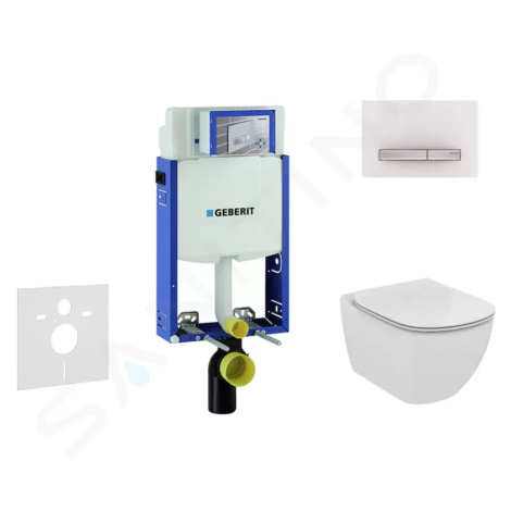 GEBERIT Kombifix Modul pro závěsné WC s tlačítkem Sigma50, alpská bílá + Ideal Standard Tesi WC 