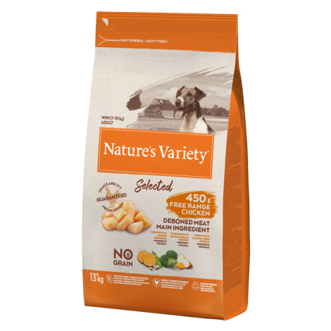 Nature's Variety Selected Mini Adult kuřecí z volného chovu - 3 x 1,5 kg Nature’s Variety