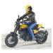 Bruder 63053 BWORLD Motocykl Scrambler Ducati Cafe Racer s jezdcem