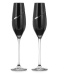 Diamante sklenice na šampaňské Silhouette City Black s kamínky Swarovski 210ml 2KS