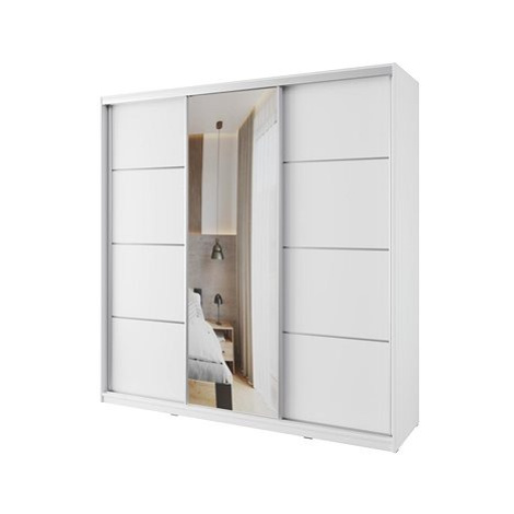 Nejlevnější nábytek - NEJBY BARNABA 200 cm s posuvnými dveřmi, bílá Lamivex