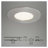 BRILONER LED vestavné svítidlo, pr. 8,5 cm, 5,5 W, matný nikl IP44 BRI 7282-012