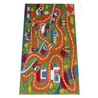 Dětský kusový koberec Ulice oranžový 08 -400 × 500
