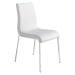 Estila Moderní kožená jídelní židle Urbano z eko-kůže bílá 87cm